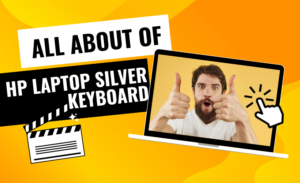 hp laptop silver keyboard